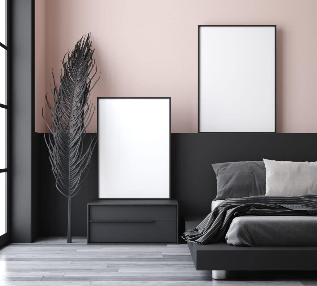 Le noir dans une chambre en petites quantités